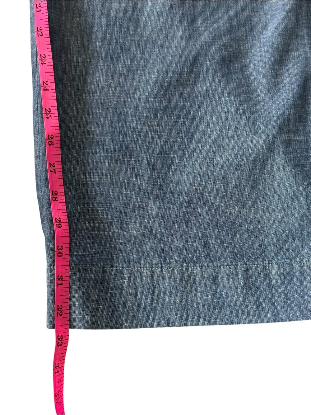 Banana Republic Chambray Wide Leg Pants Tie Waist High Rise Blue Size 10 - Picture 11 of 12
